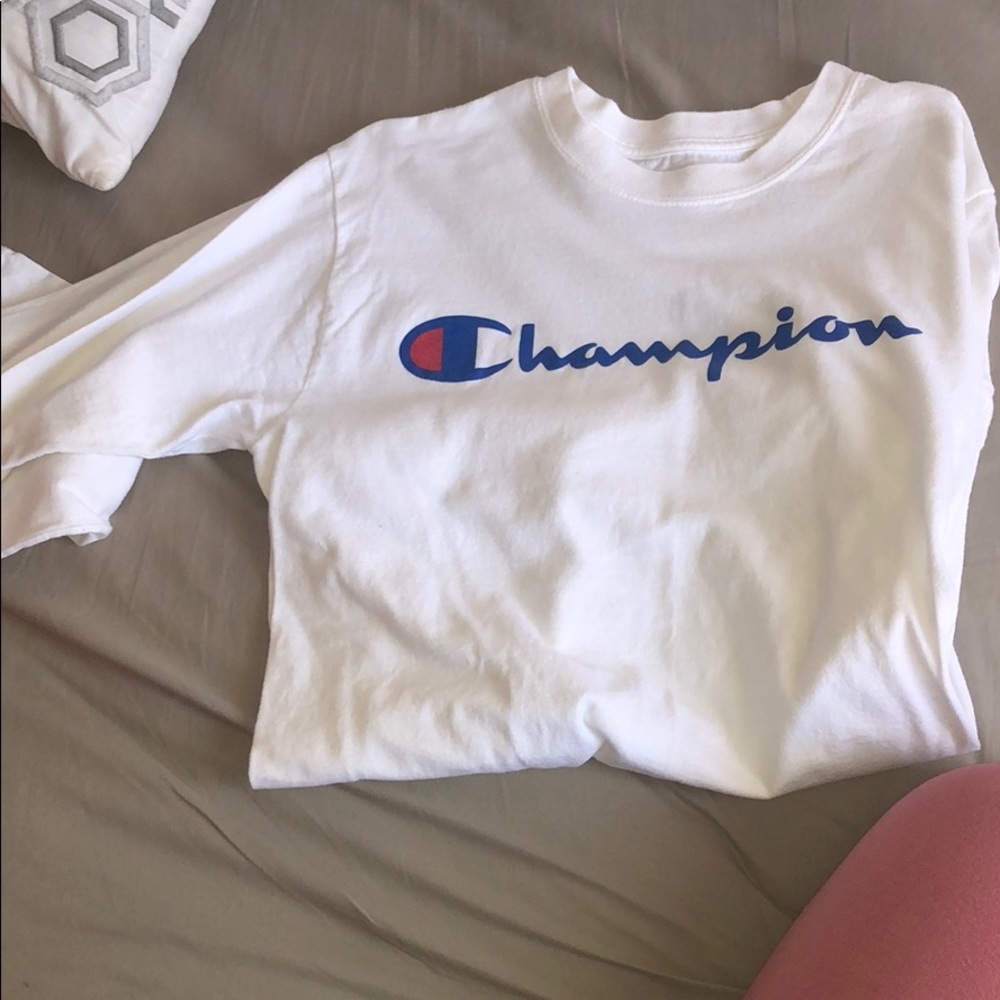 White champion long sleeve